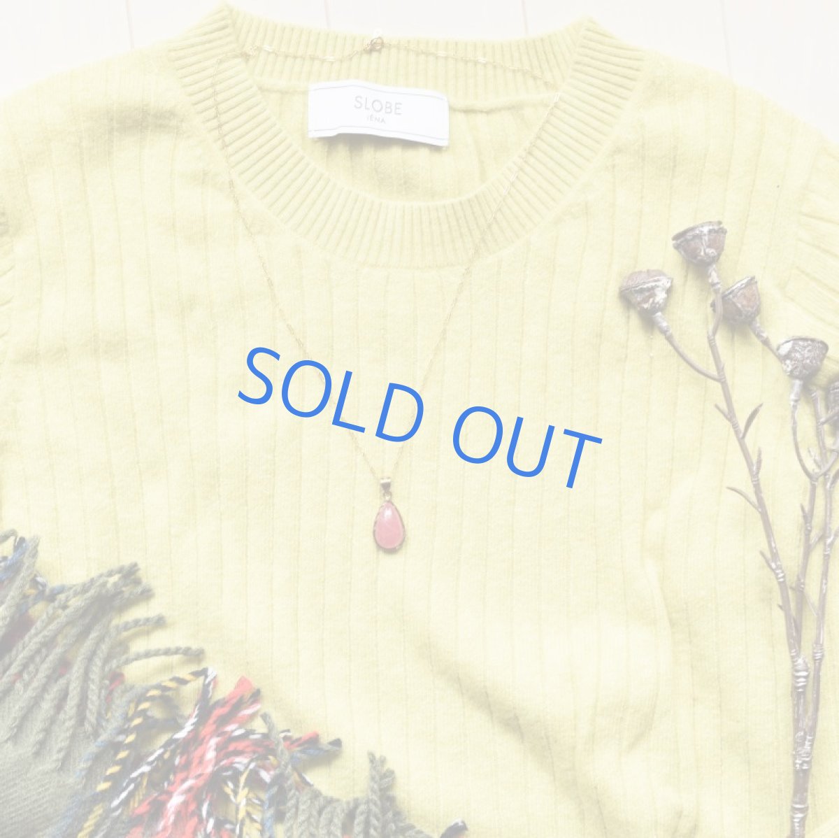 画像8: 【1点もの・C】大粒　アルゼンチン産インカローズ　カボション　14KGFデザイン50cmネックレス (8)