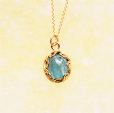 画像1: 【限定11のみ・Lサイズ12×10mm】世界十指の希少石　グランディディエライト　カボション　14kgf40cmネックレス (1)