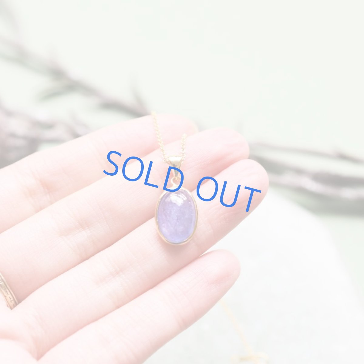 画像4: 【1点もの・オーバルB】AAA タンザナイト カボション ペンダント 約40cm 14kgfネックレス (4)