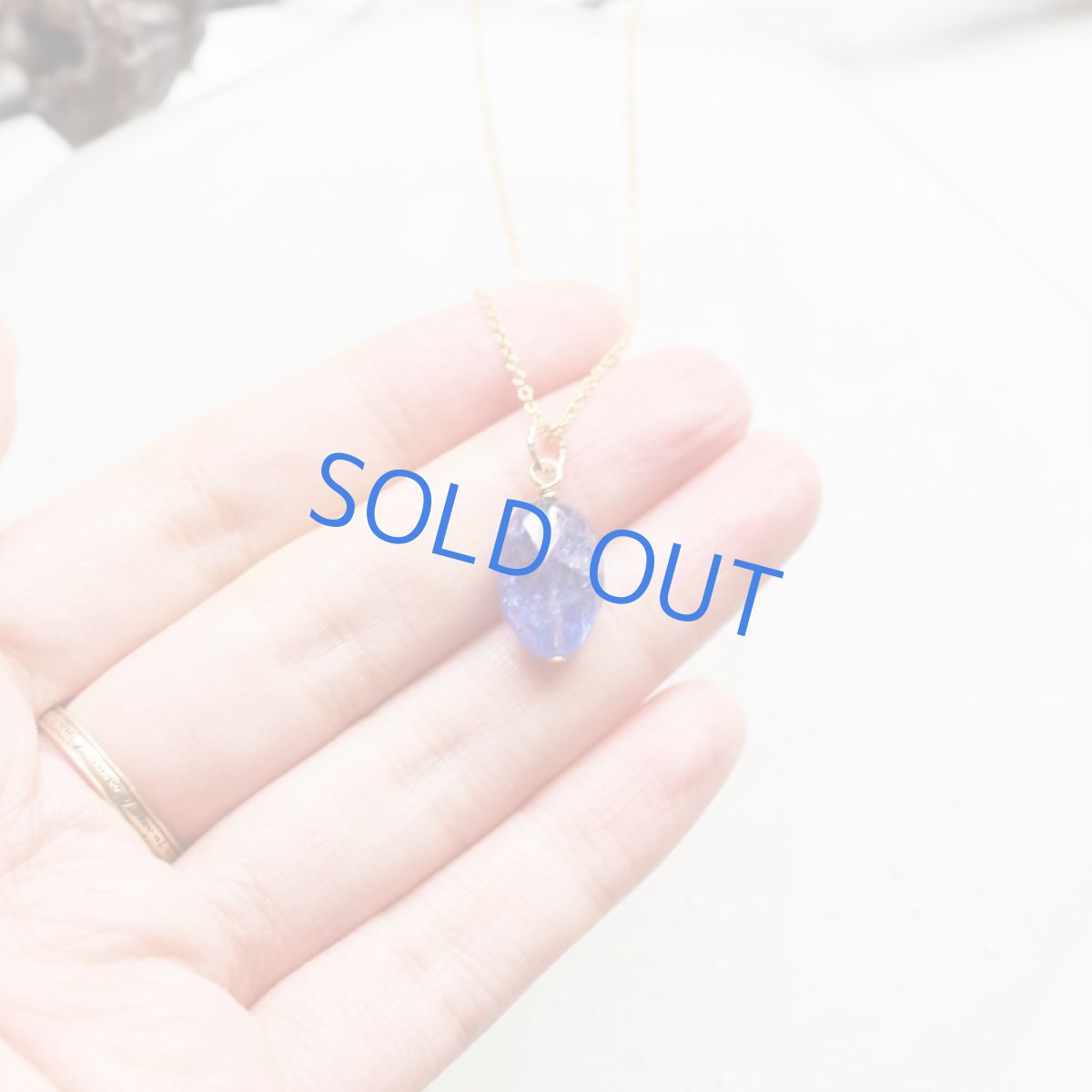 画像4: 【1点もの・オーバルD】AAA タンザナイト 大粒オーバルカット 約50cm サージカルステンレスネックレス (4)