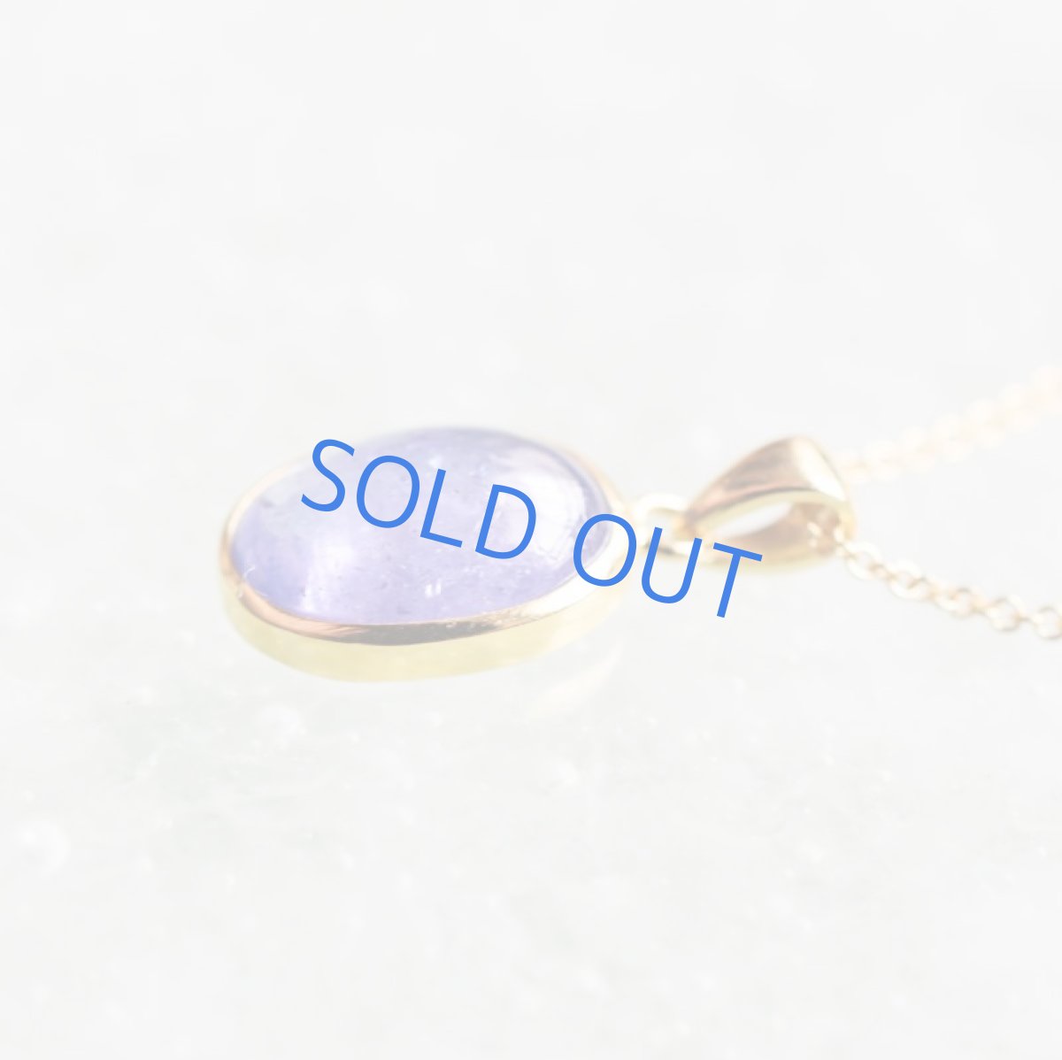 画像2: 【1点もの・オーバルB】AAA タンザナイト カボション ペンダント 約40cm 14kgfネックレス (2)