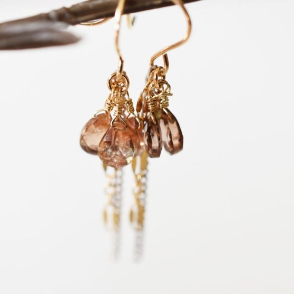 限定数・イヤリング変更可】レアカラー♪ アンダリュサイト 14KGF  