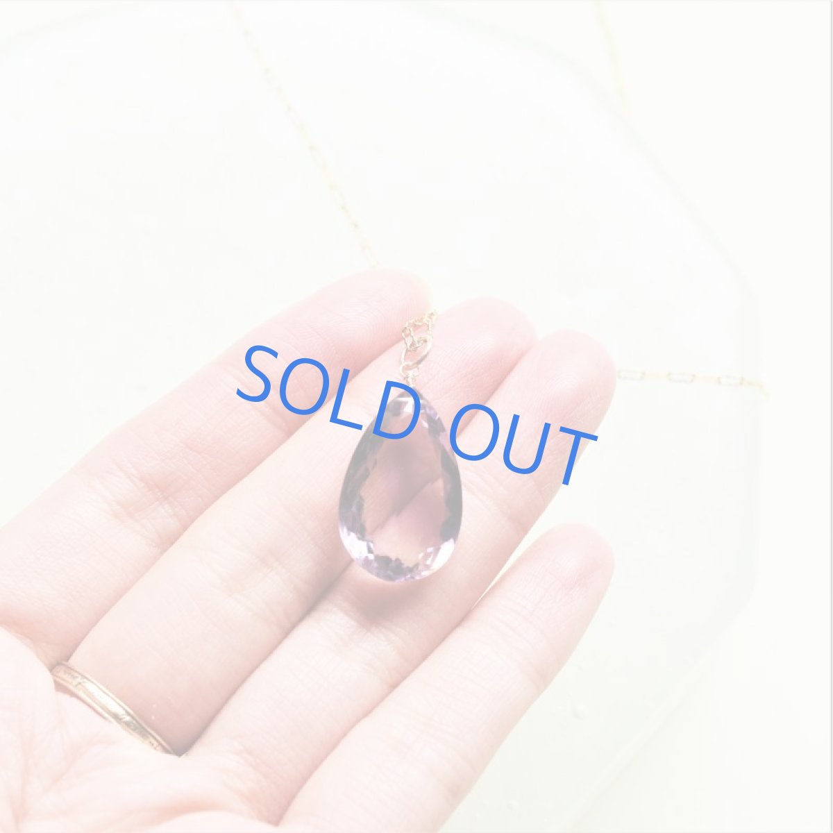 画像2: 【1点もの・JCペアシェイプ】ボリビア産非加熱　大粒　宝石質　アメトリン　ジェムルース　14kgfネックレス50cm (2)