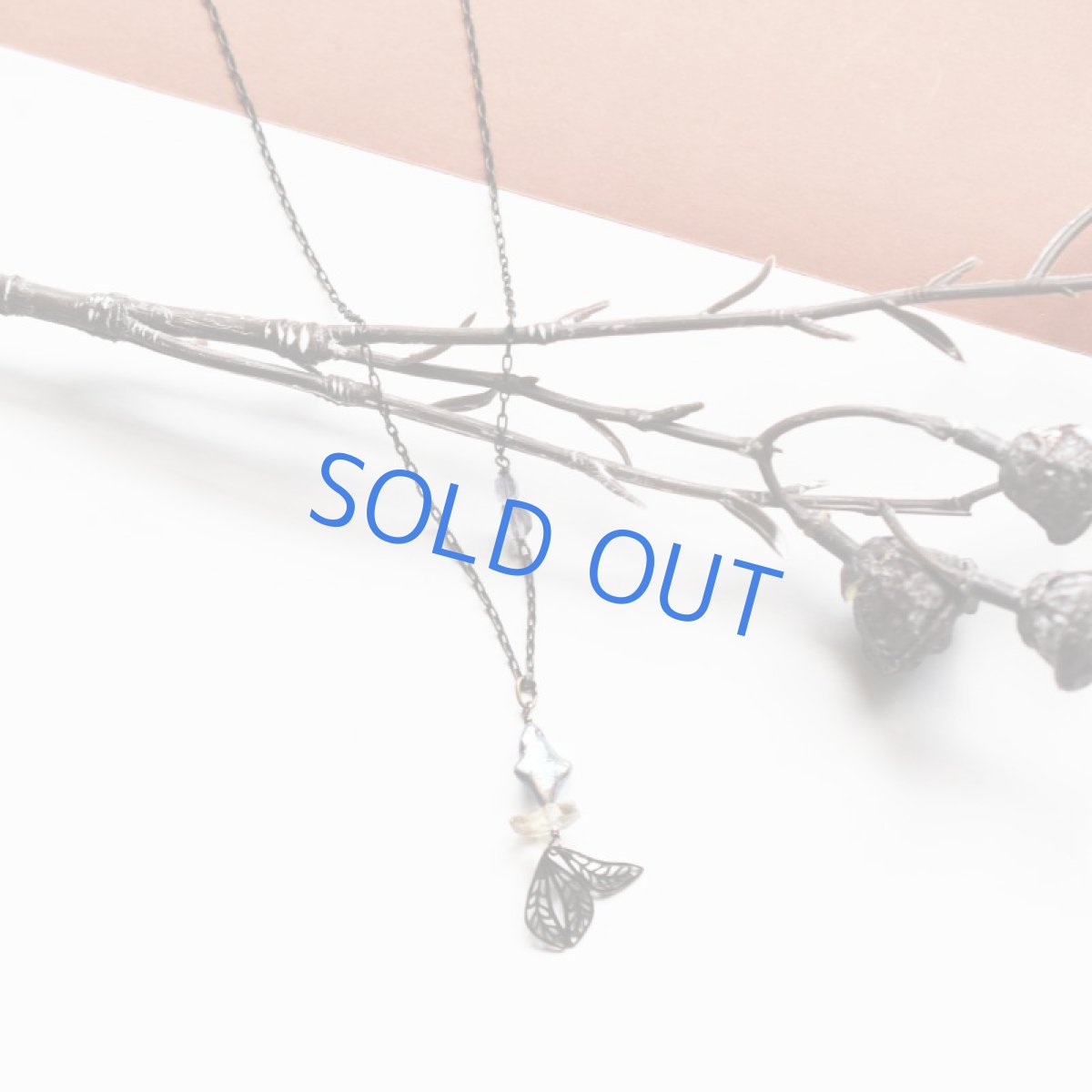 画像3: 【1点もの】淡水パールデザインチャーム アンティークゴールドチェーンネックレス約68cm+5cm (3)