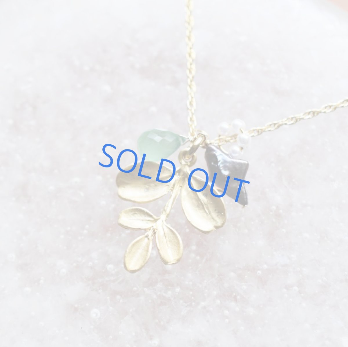 画像4: 【1点もの】サーペンティン リーフチャームゴールドチェーンネックレス約72cm+5cm (4)