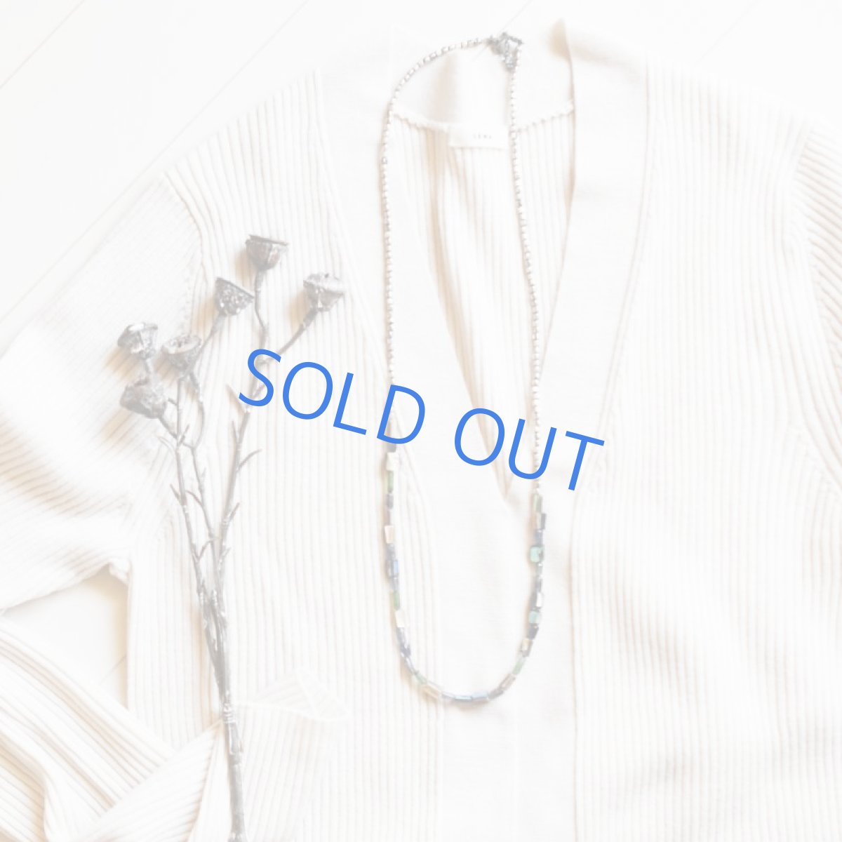 画像6: 【1点もの】アバロンアイオライトグリーントルマリンmix　ロジウムシルバービーズネックレス約75cm (6)