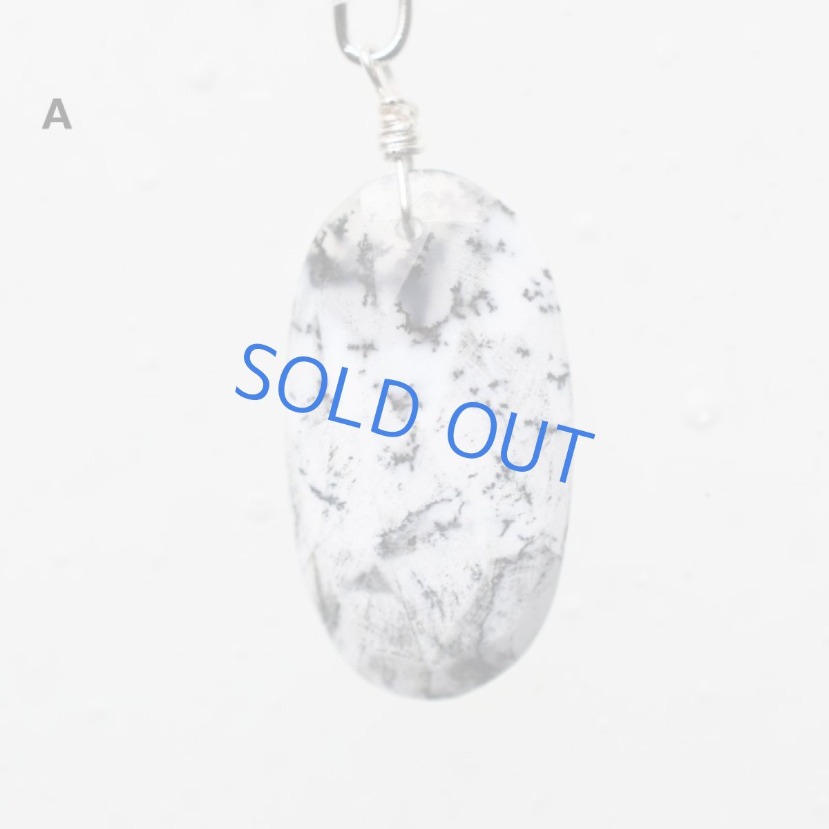 画像3: 【残りAのみ】デンドリティックオパール　オーバル　ロジウムシルバーデザインネックレス約57cm (3)