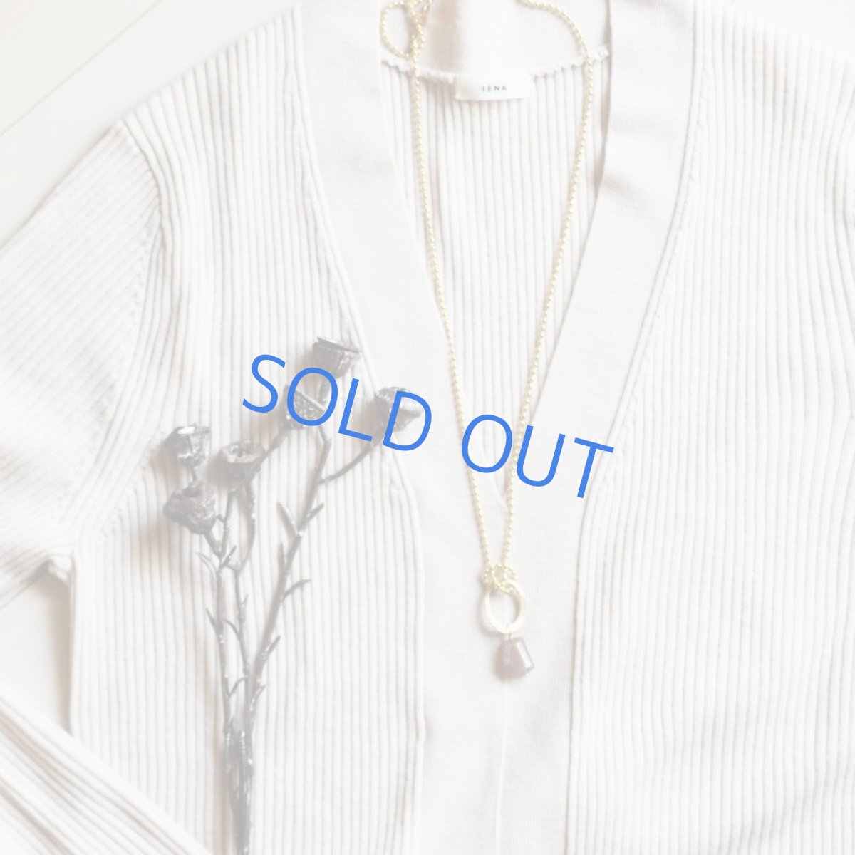 画像6: 【1点もの】オレンジムーンストーンタンブル ゴールドボールチェーン約72+5cm (6)