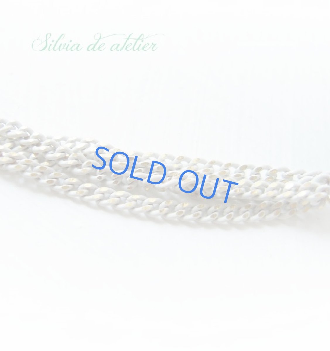 画像6: 【1点もの】ブルーレースアゲートタンブルライン　ホワイトゴールドチェーン約58＋5cm (6)