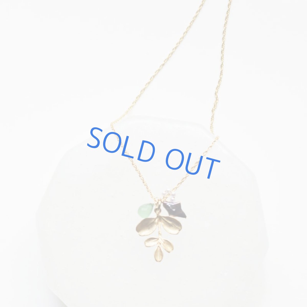 画像6: 【1点もの】サーペンティン リーフチャームゴールドチェーンネックレス約72cm+5cm (6)