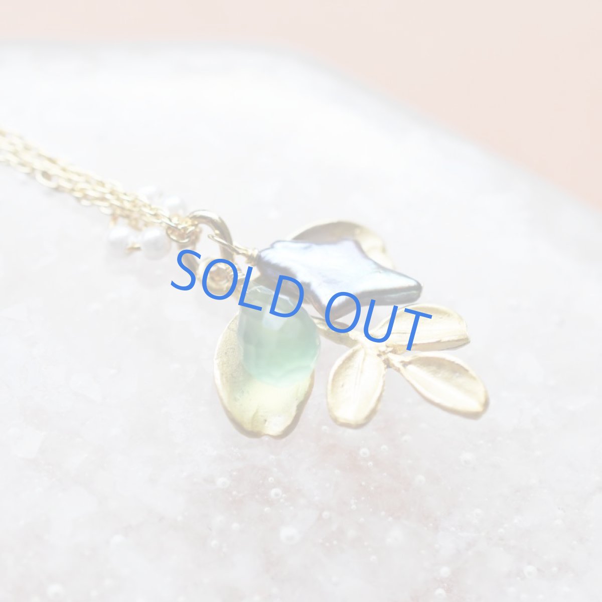 画像5: 【1点もの】サーペンティン リーフチャームゴールドチェーンネックレス約72cm+5cm (5)