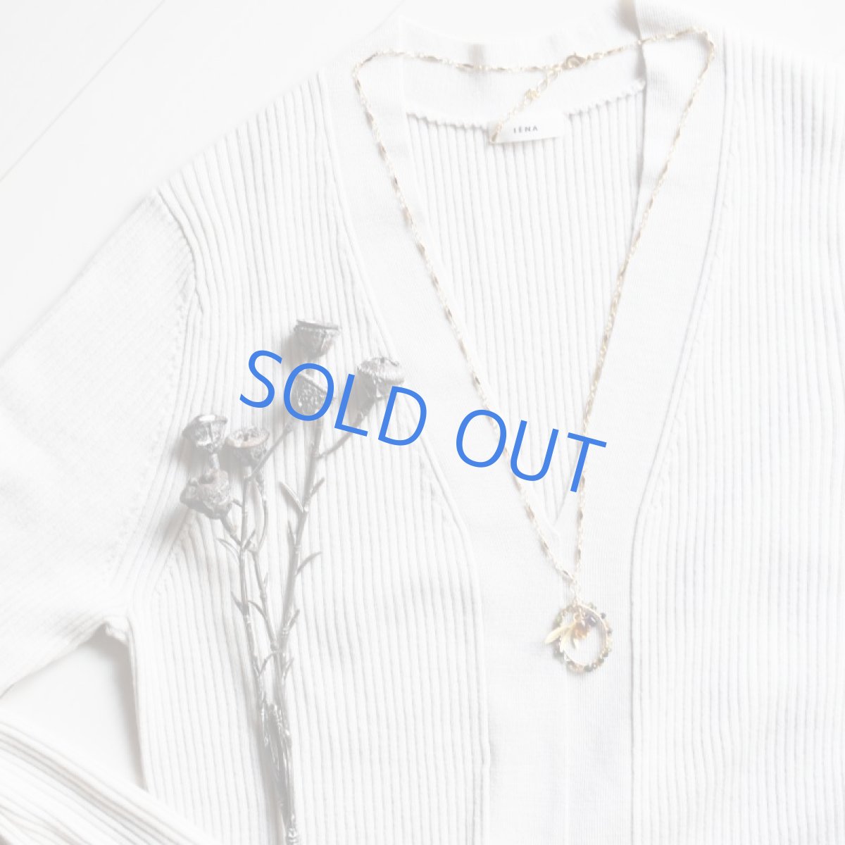 画像7: 【1点もの】グリーントルマリンワイヤー リーフチャーム ゴールドメッキチェーンネックレス約64+5cm (7)