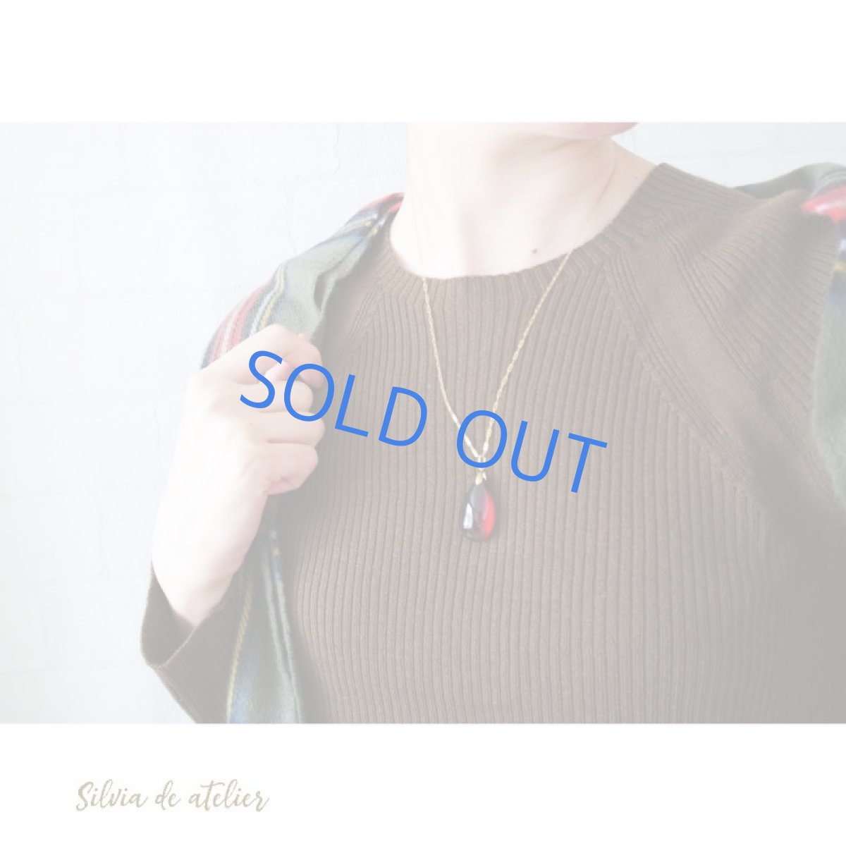 画像8: 【1点もの・B】超大粒　ヘソナイトガーネット　しずく型　約50cm14kgfネックレス (8)