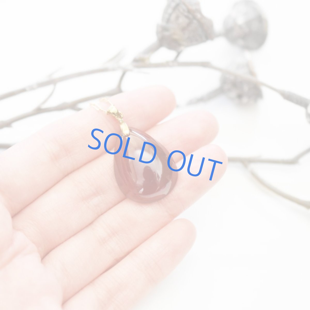 画像4: 【1点もの・F】超大粒　ヘソナイトガーネット　しずく型　約50cm14kgfネックレス (4)