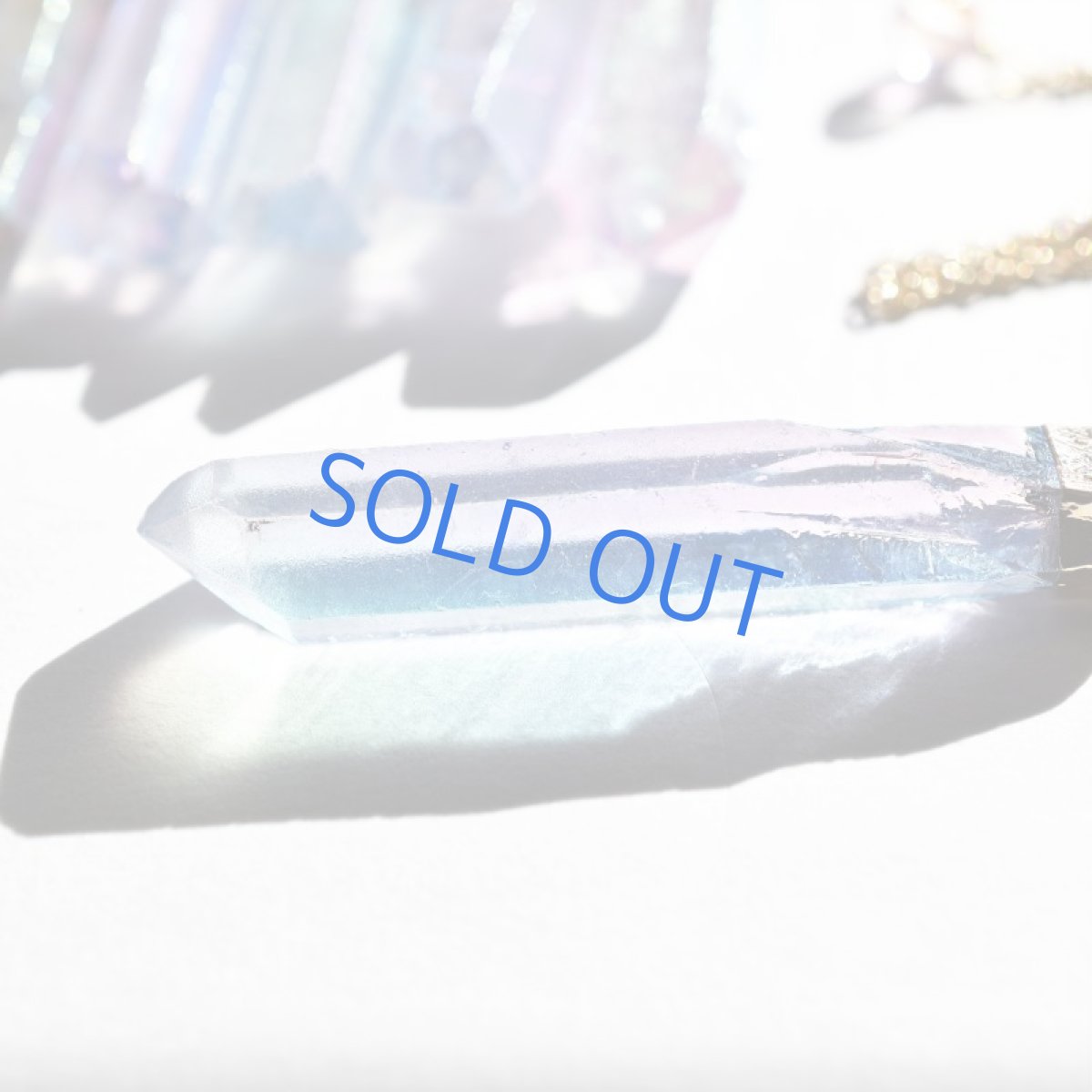 画像1: 【限定数のみ】レア♪リップスティック　ミスティッククリスタル　結晶　ペンデュラム（ブルーピンク） (1)