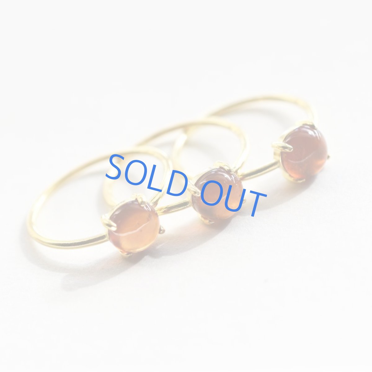 画像3: 【残り1・13号】ヘソナイト ガーネット ミニカボション 14KGFリング(指輪) (3)