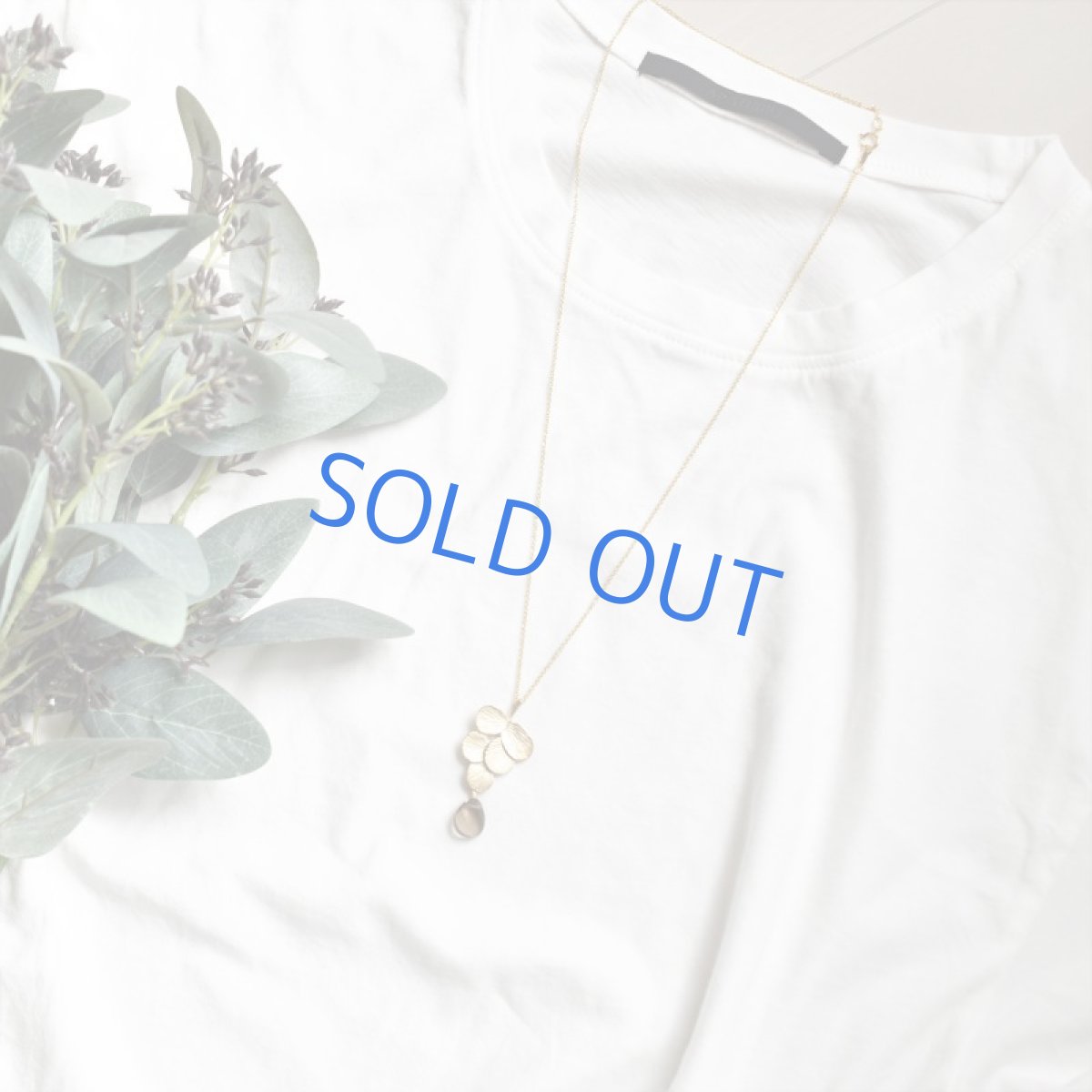 画像5: 【残り１】スモーキークォーツ　リーフゴールドチャーム　14KGF50cmネックレス (5)