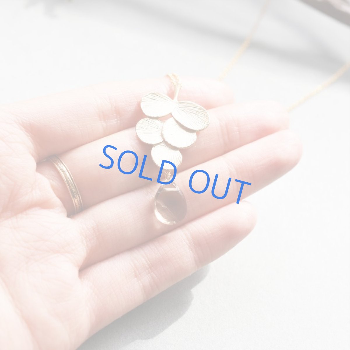 画像4: 【残り１】スモーキークォーツ　リーフゴールドチャーム　14KGF50cmネックレス (4)