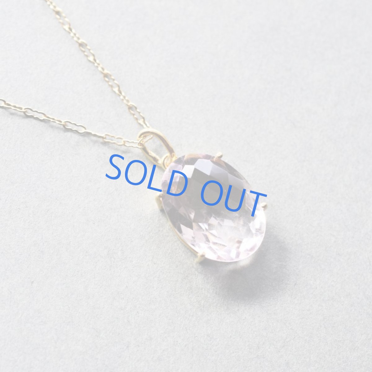 画像4:  【1点もの・Cオーバル】超大粒　宝石用ルース　ピンクアメジスト　14KGF50cmネックレス (4)