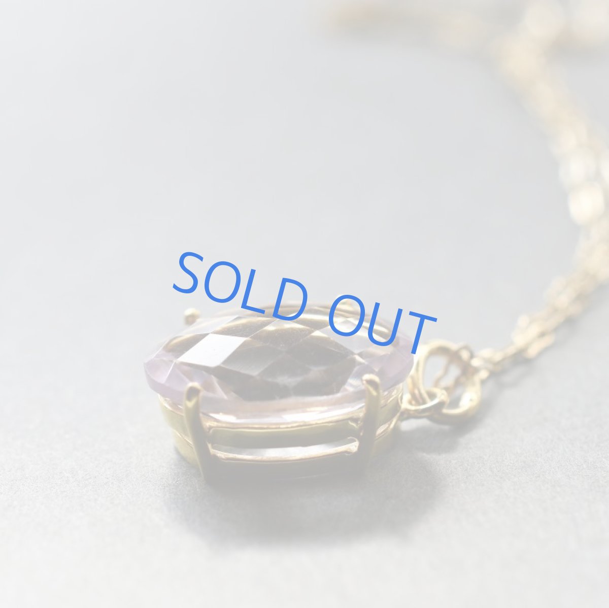 画像3:  【1点もの・Aオーバル】超大粒　宝石用ルース　ピンクアメジスト　14KGF50cmネックレス (3)