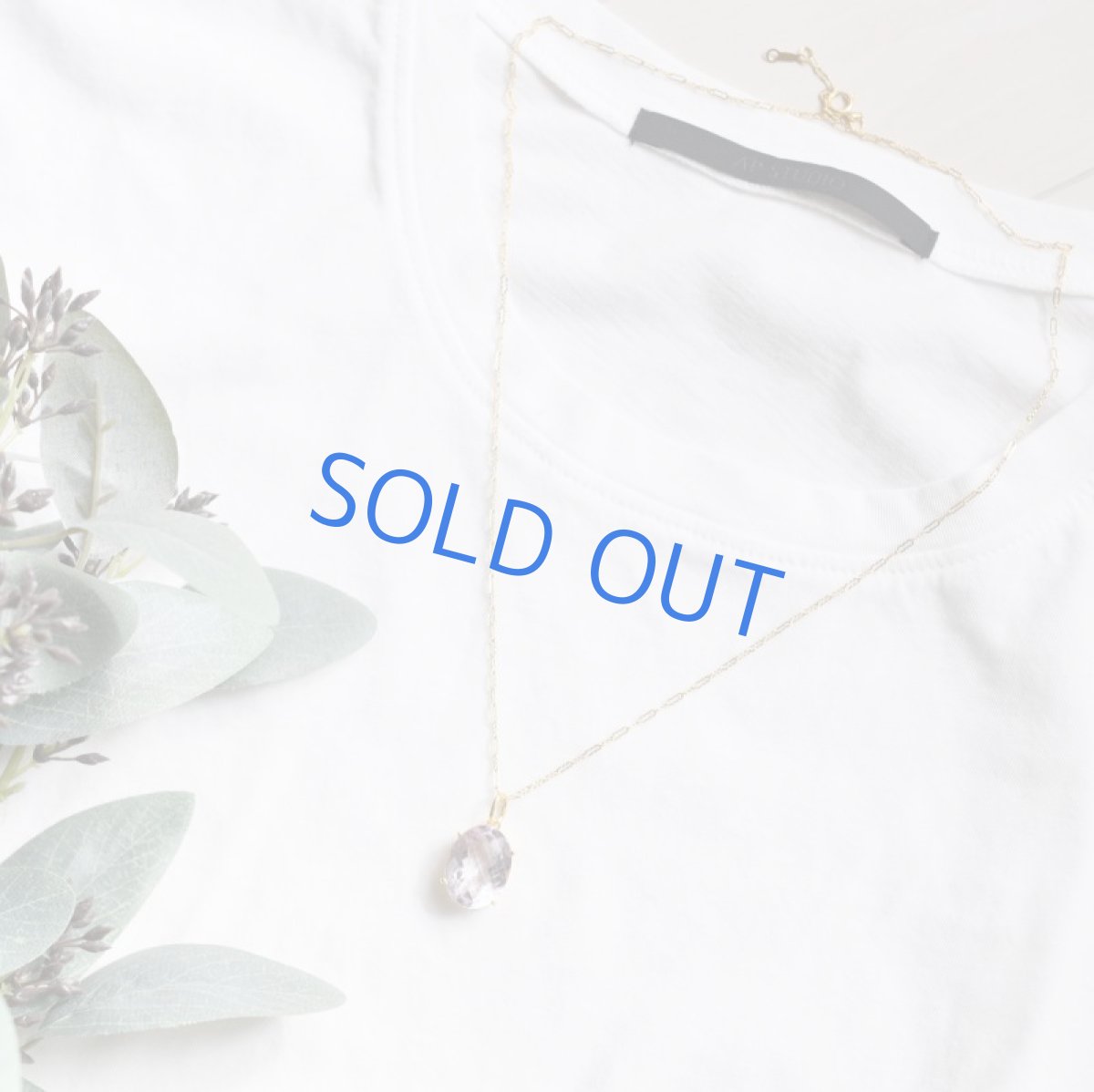 画像7:  【1点もの・Aオーバル】超大粒　宝石用ルース　ピンクアメジスト　14KGF50cmネックレス (7)