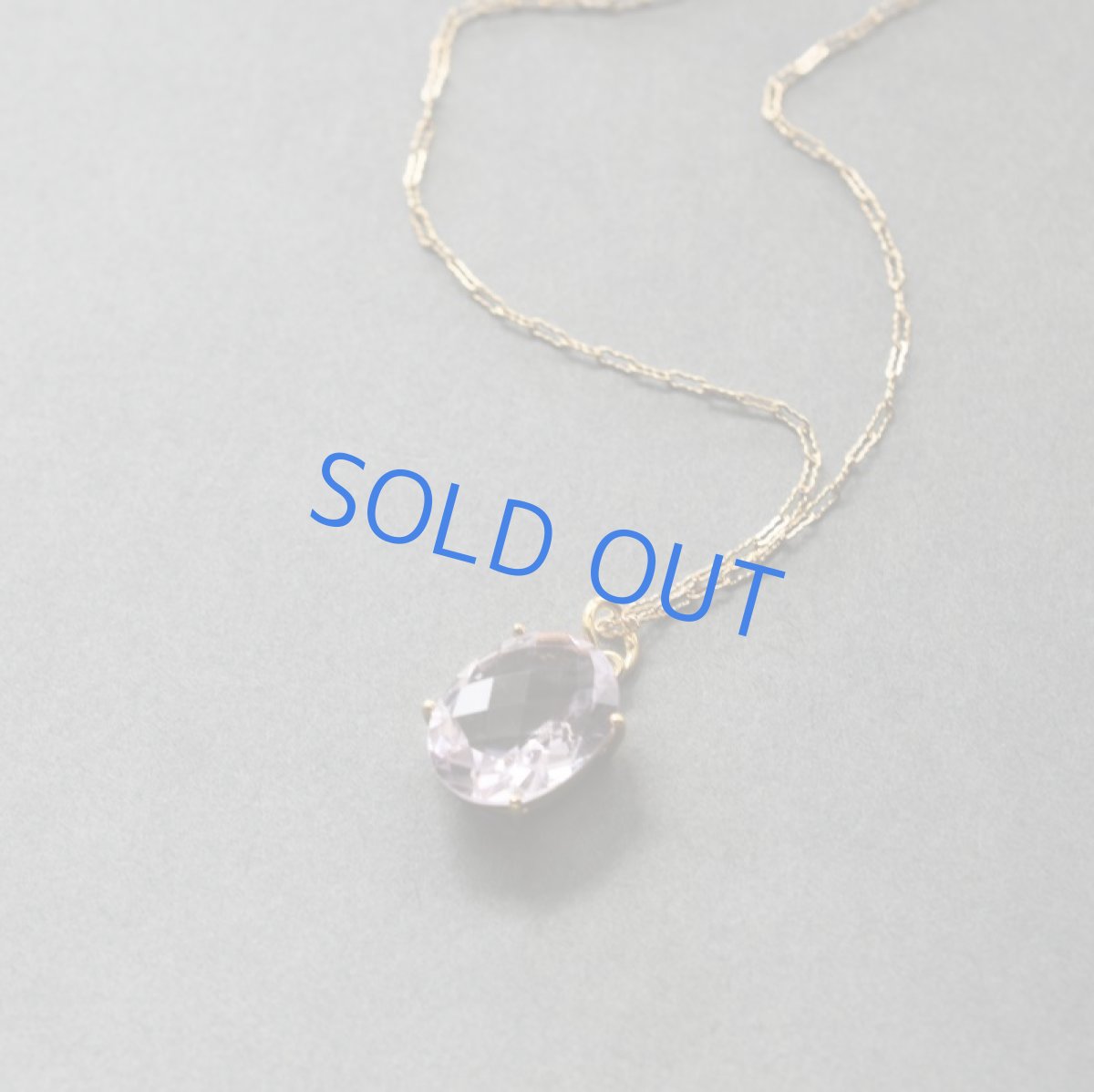 画像5:  【1点もの・Aオーバル】超大粒　宝石用ルース　ピンクアメジスト　14KGF50cmネックレス (5)