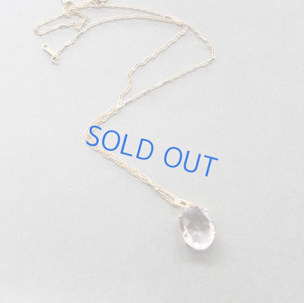 画像7:  【1点もの・Cオーバル】超大粒　宝石用ルース　ピンクアメジスト　14KGF50cmネックレス (7)