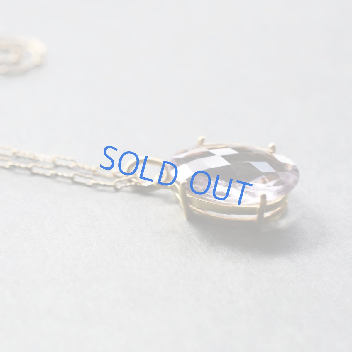 画像3:  【1点もの・Cオーバル】超大粒　宝石用ルース　ピンクアメジスト　14KGF50cmネックレス (3)