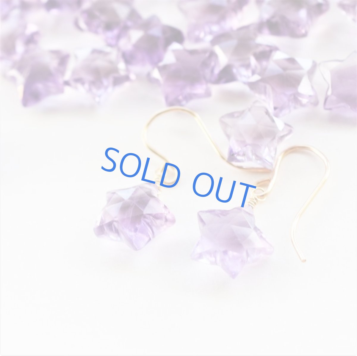 画像4: 【イヤリング変更可・限定数のみ】星降る アメジスト 大粒スターカット 14kgfフックピアス (4)