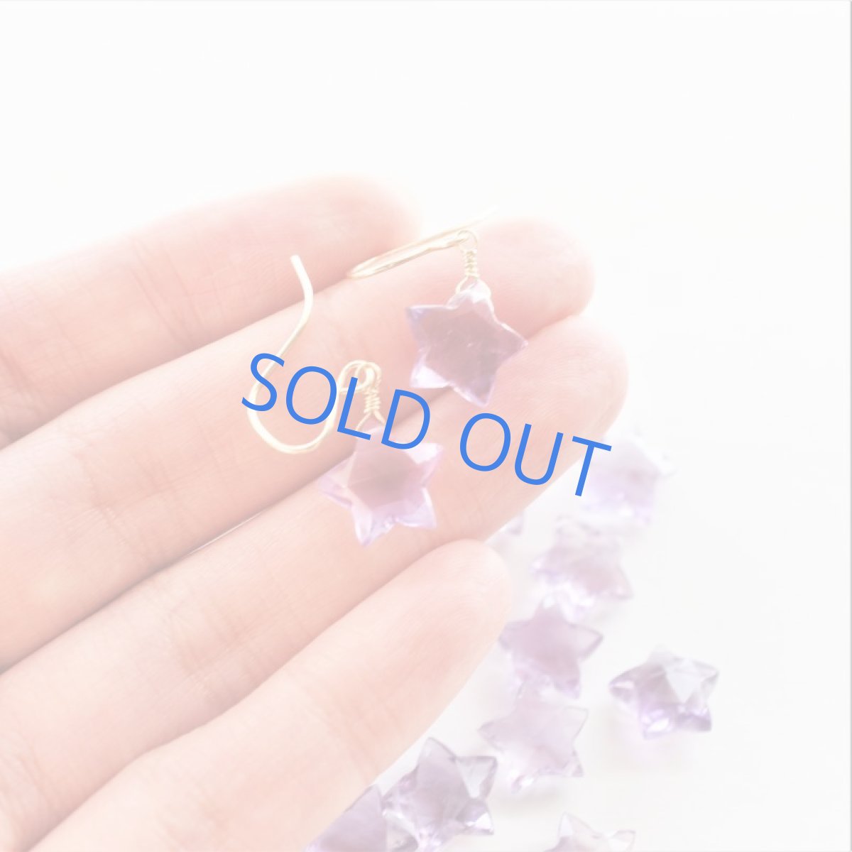 画像7: 【イヤリング変更可・限定数のみ】星降る アメジスト 大粒スターカット 14kgfフックピアス (7)