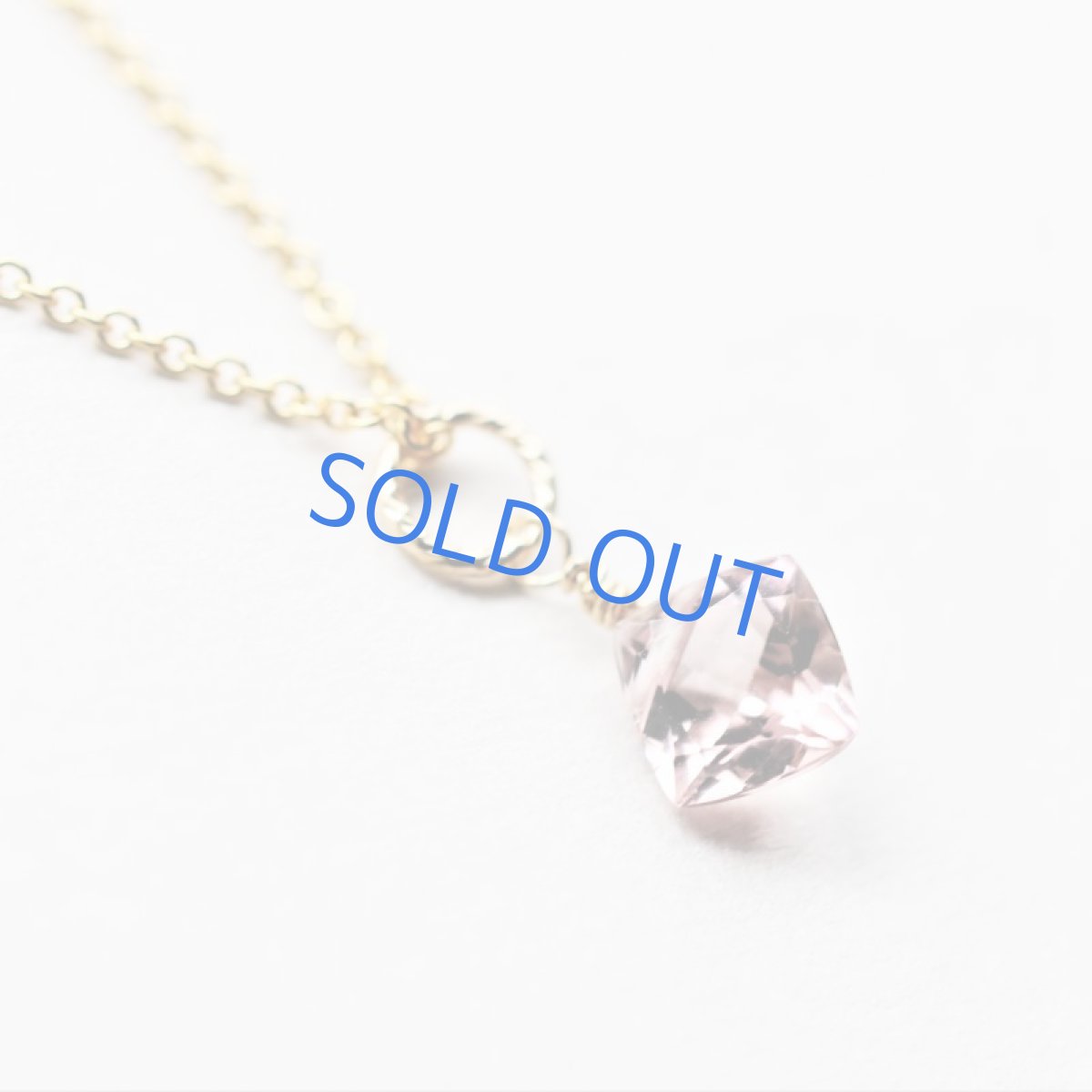 画像6: 宝石用ルース　ロゼピンクカラー　ピンクトルマリン　プリンセスカット　14kgfネックレス40cm  (6)