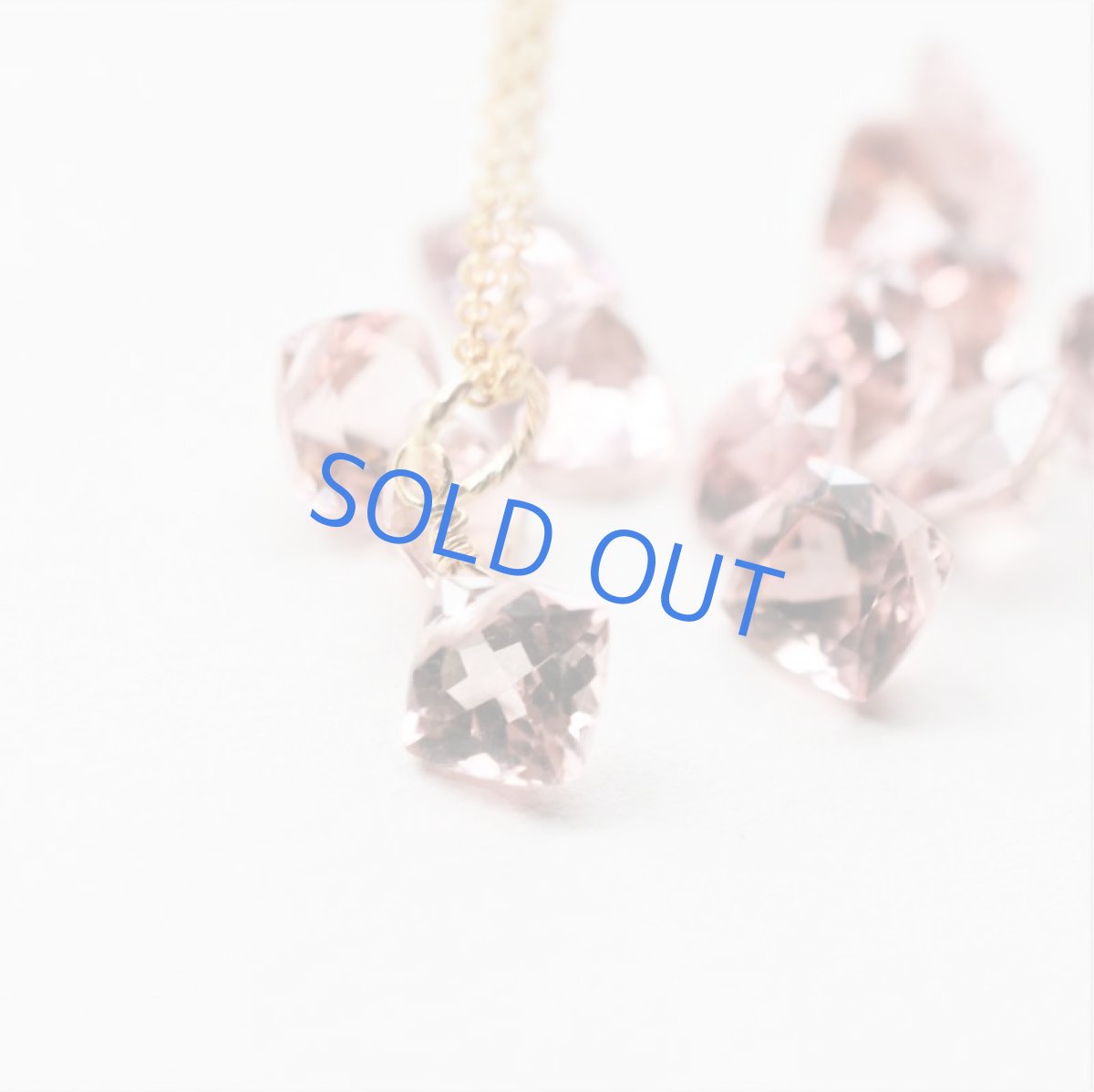 画像3: 宝石用ルース　ロゼピンクカラー　ピンクトルマリン　プリンセスカット　14kgfネックレス40cm  (3)