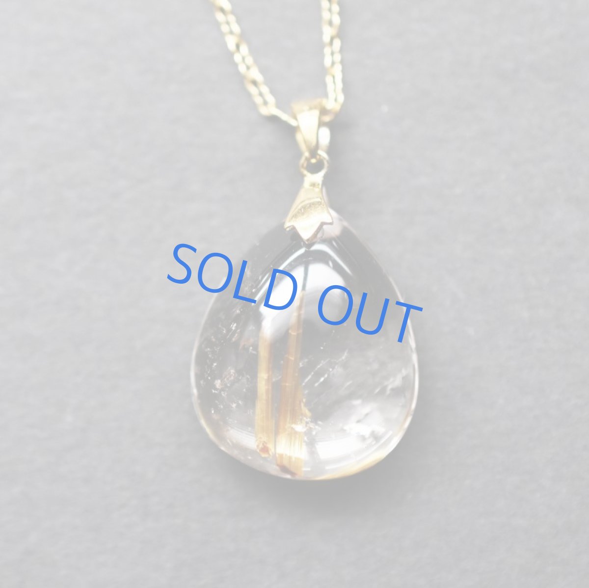 画像4: 【1点もの・A】タイチン ゴールドルチル スムースペンダント 14kgfネックレス50cm  (4)