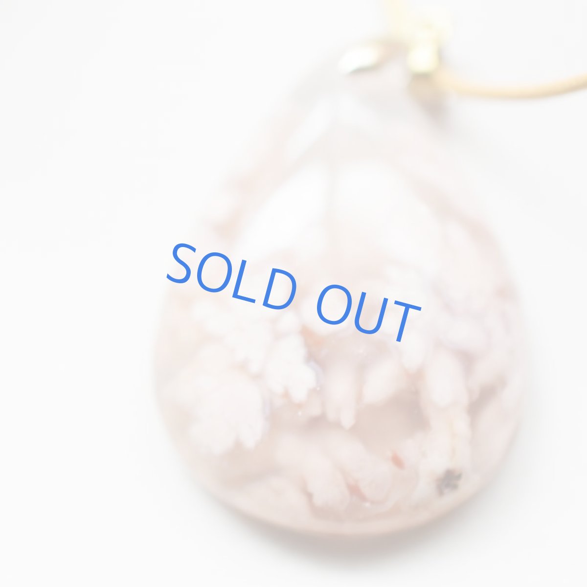 画像4: 【1点もの・C】超大粒　桜瑪瑙　(チェリーブロッサムアゲート）　革コードネックレス約80cm (4)