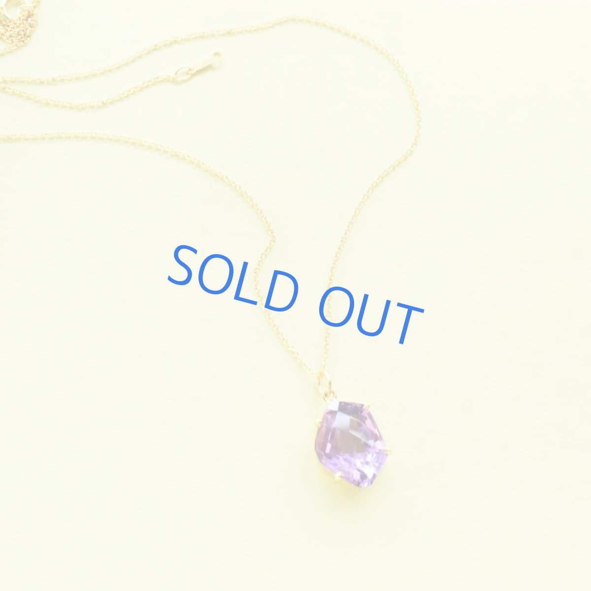 画像4: 【1点もの・B】宝石用ルース 大粒 アメジスト フリーフォームジェムカット 14kgfネックレス50cm  (4)