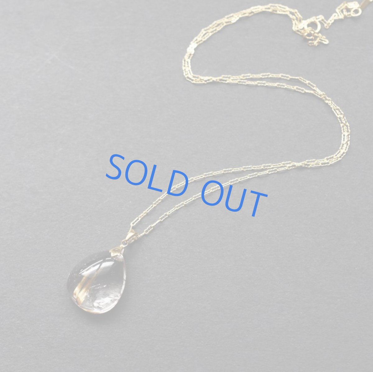 画像7: 【1点もの・A】タイチン ゴールドルチル スムースペンダント 14kgfネックレス50cm  (7)