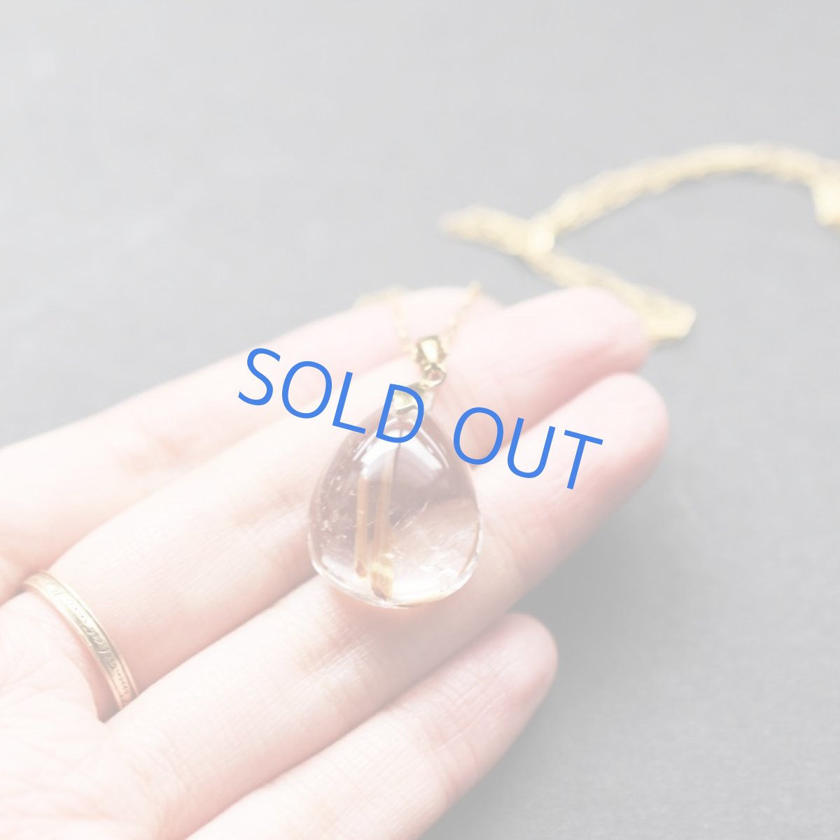 画像6: 【1点もの・A】タイチン ゴールドルチル スムースペンダント 14kgfネックレス50cm  (6)