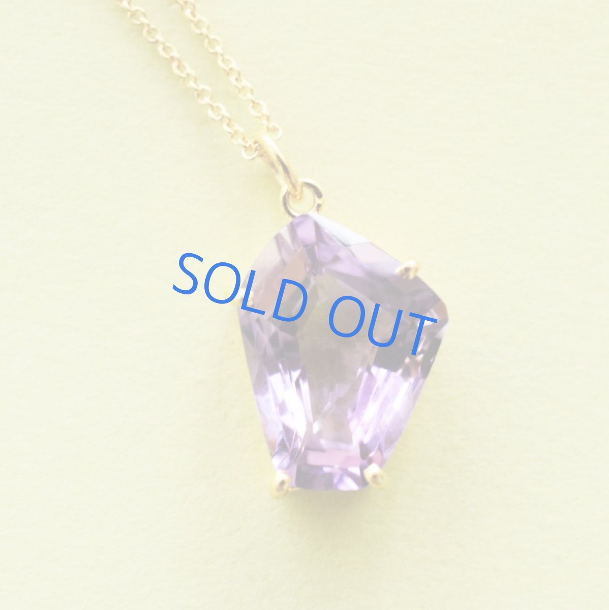 画像6: 【1点もの・F】宝石用ルース 大粒 アメジスト フリーフォームジェムカット 14kgfネックレス50cm  (6)