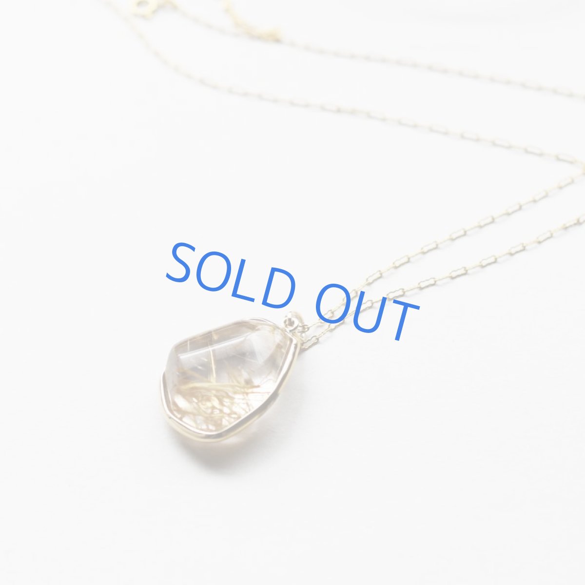 画像6: 【1点もの・E】タイチン ゴールドルチル フレームペンダント 14kgfネックレス50cm  (6)