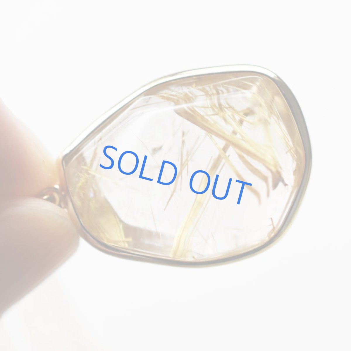 画像4: 【1点もの・E】タイチン ゴールドルチル フレームペンダント 14kgfネックレス50cm  (4)