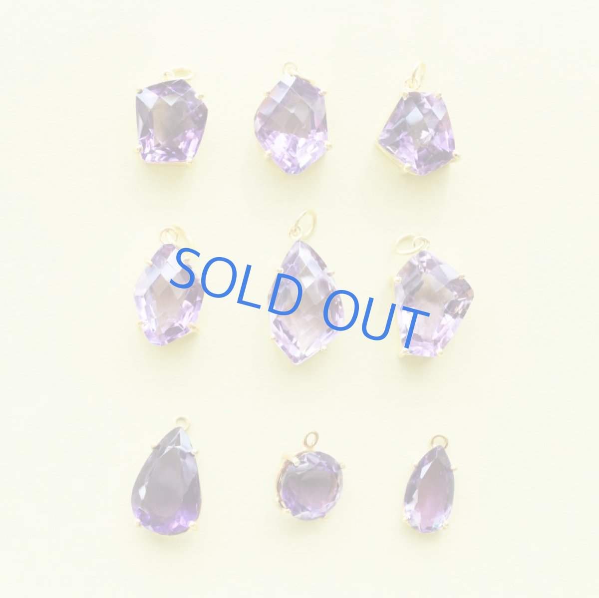 画像8: 【1点もの・F】宝石用ルース 大粒 アメジスト フリーフォームジェムカット 14kgfネックレス50cm  (8)