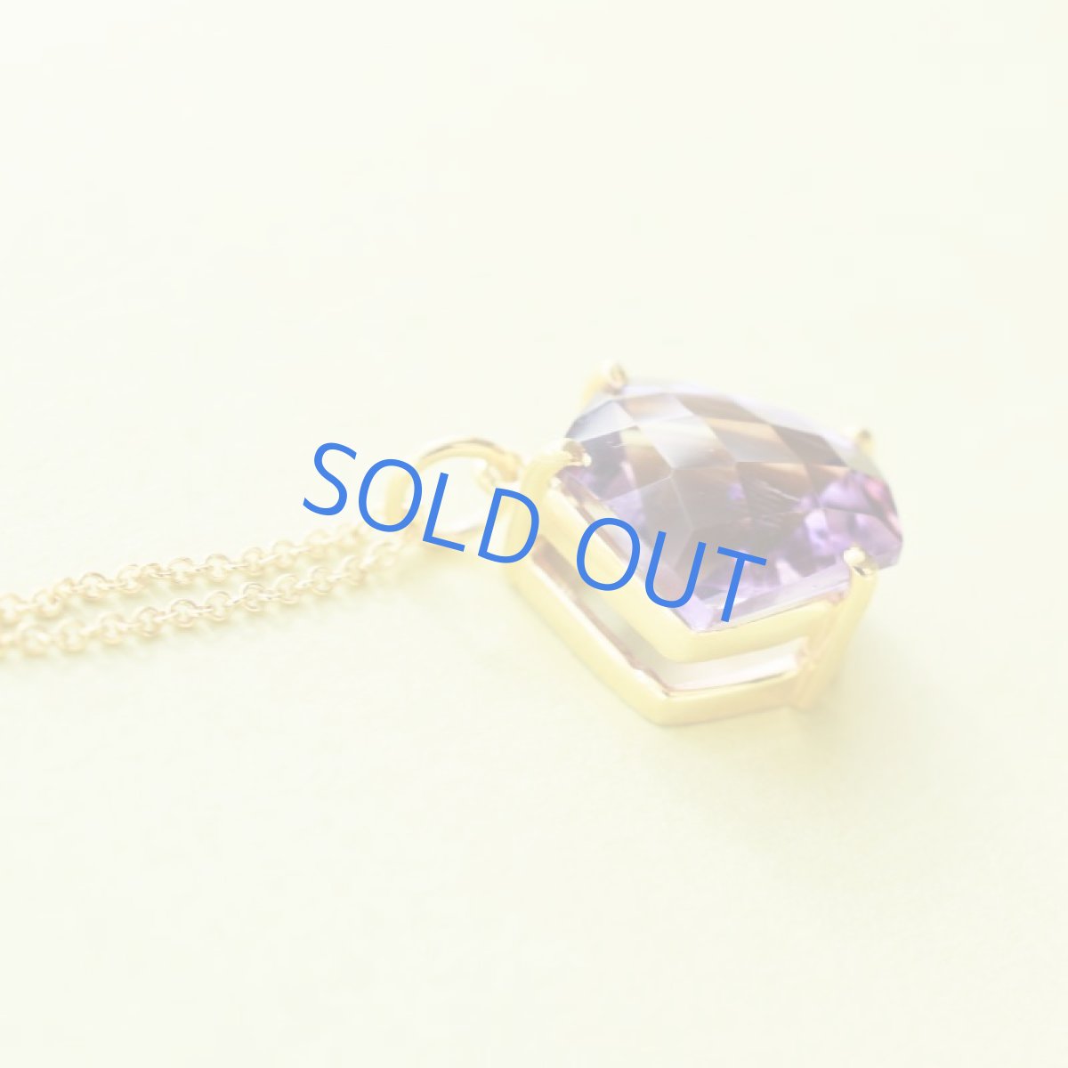 画像5: 【1点もの・C】宝石用ルース 大粒 アメジスト フリーフォームジェムカット サージカルステンレスネックレス50cm  (5)