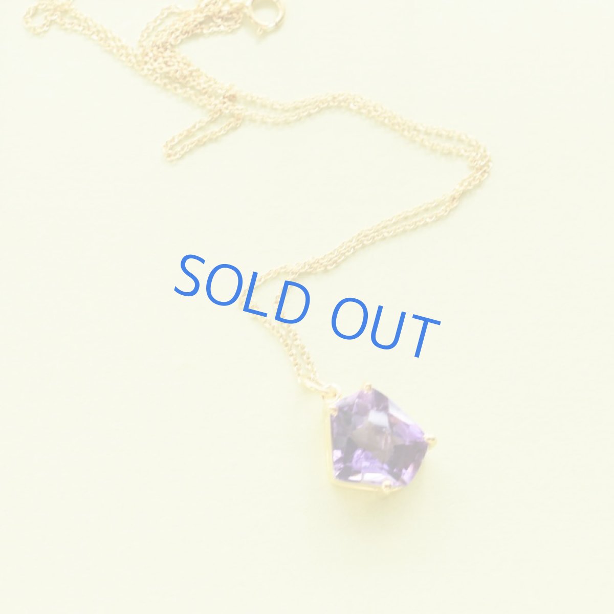 画像3: 【1点もの・C】宝石用ルース 大粒 アメジスト フリーフォームジェムカット サージカルステンレスネックレス50cm  (3)