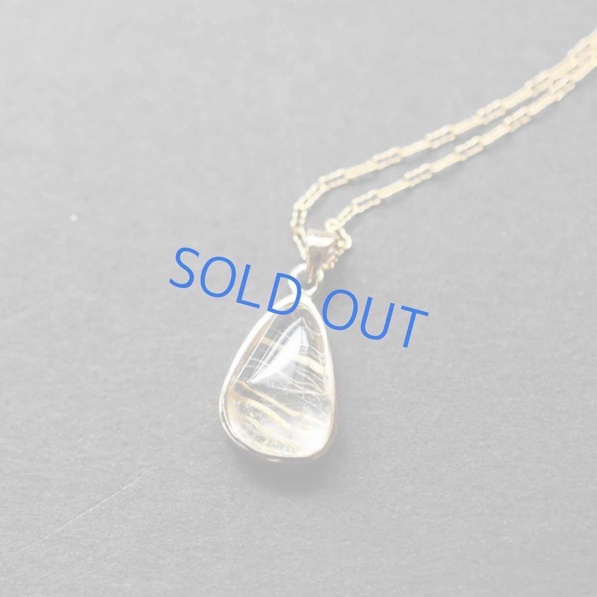 画像3: 【1点もの・C】タイチン ゴールドルチル フレームペンダント 14kgfネックレス50cm  (3)