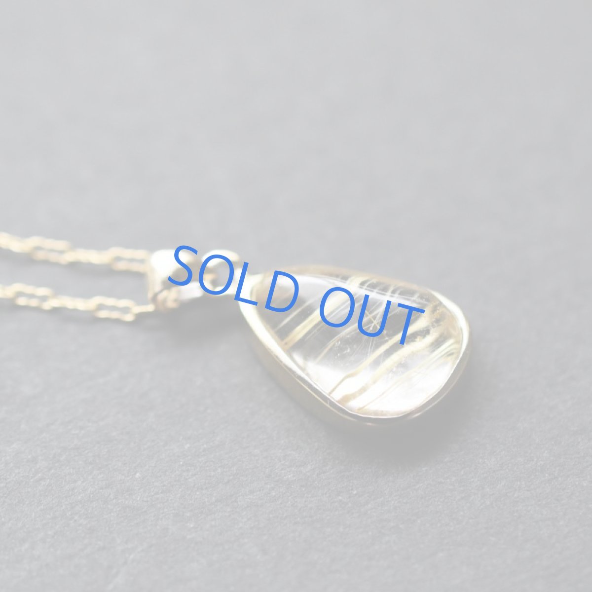 画像2: 【1点もの・C】タイチン ゴールドルチル フレームペンダント 14kgfネックレス50cm  (2)