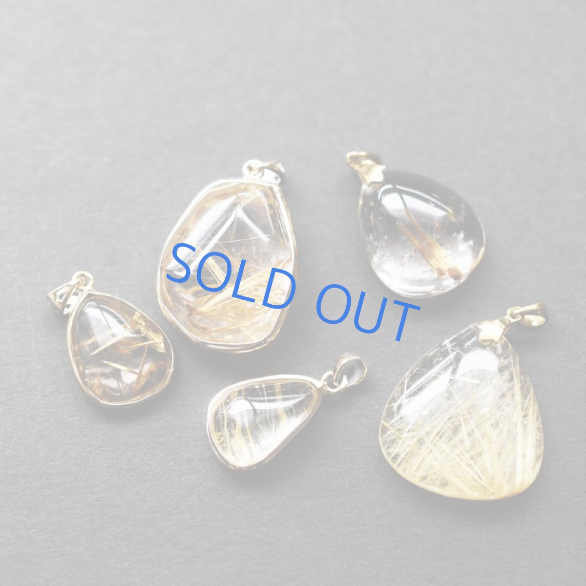 画像10: 【1点もの・E】タイチン ゴールドルチル フレームペンダント 14kgfネックレス50cm  (10)