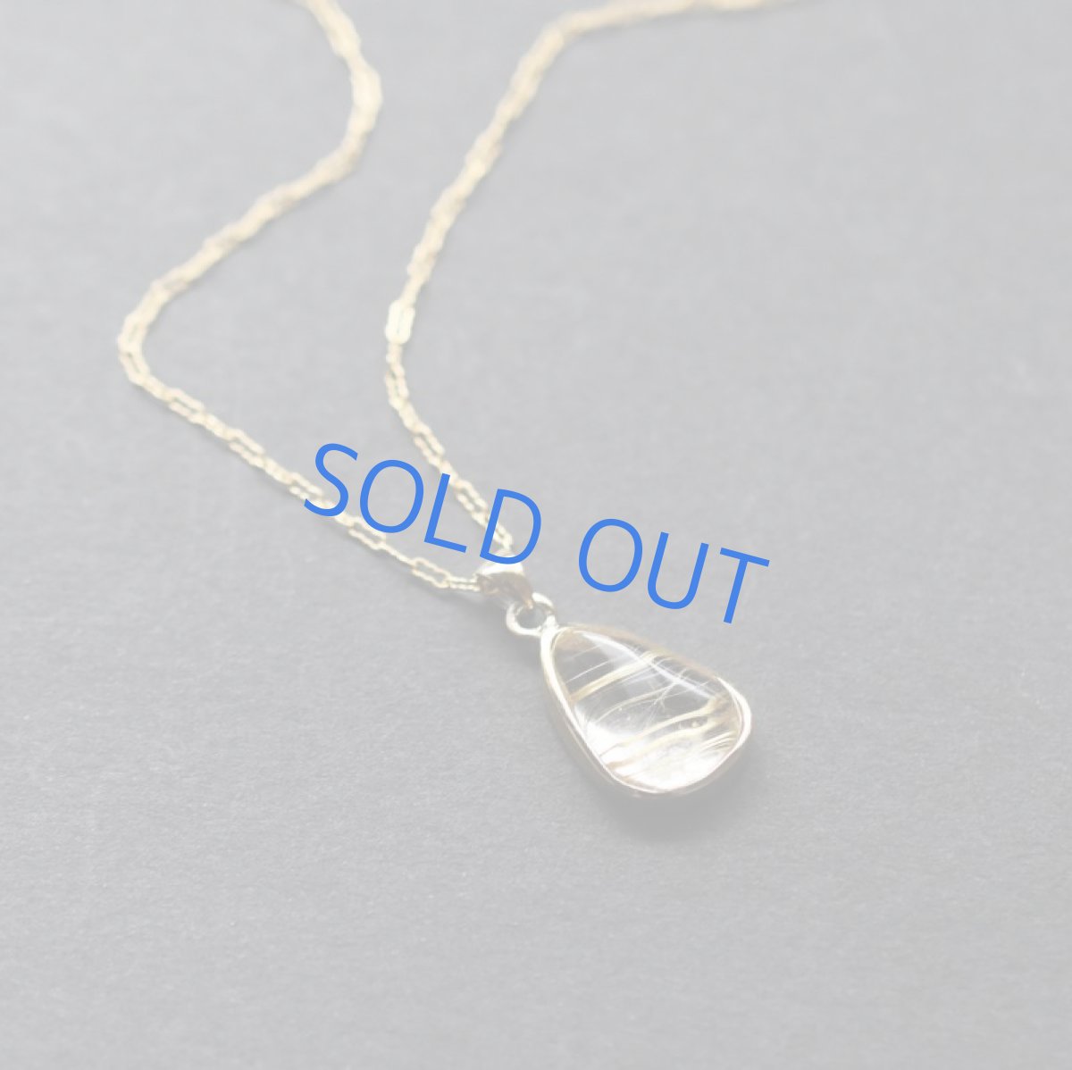 画像4: 【1点もの・C】タイチン ゴールドルチル フレームペンダント 14kgfネックレス50cm  (4)