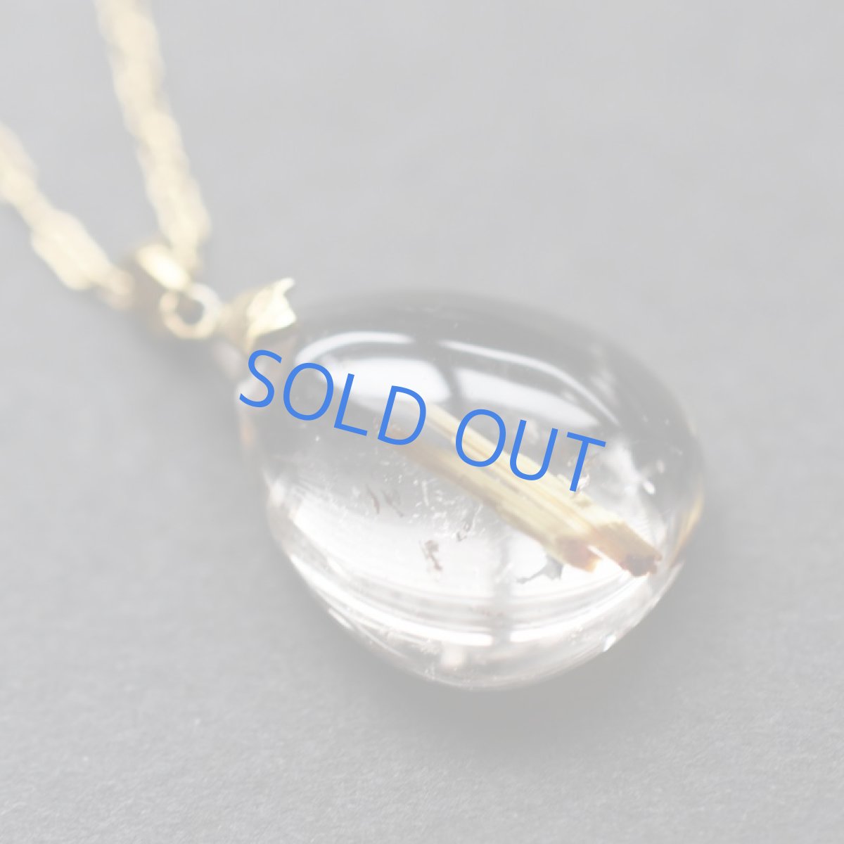 画像2: 【1点もの・A】タイチン ゴールドルチル スムースペンダント 14kgfネックレス50cm  (2)