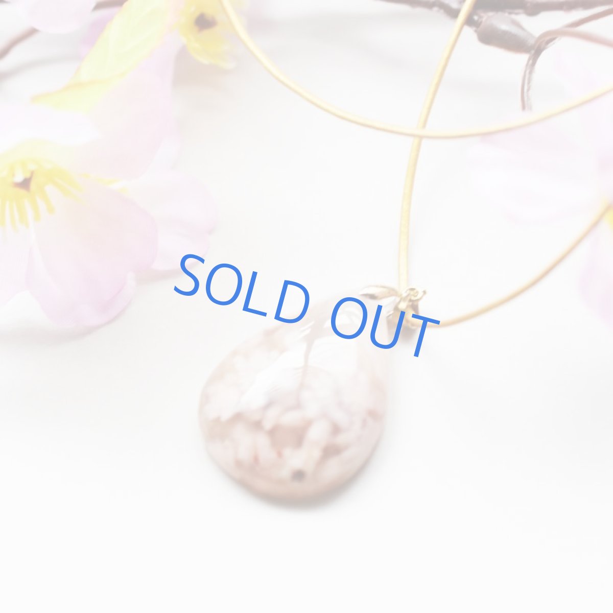 画像3: 【1点もの・C】超大粒　桜瑪瑙　(チェリーブロッサムアゲート）　革コードネックレス約80cm (3)