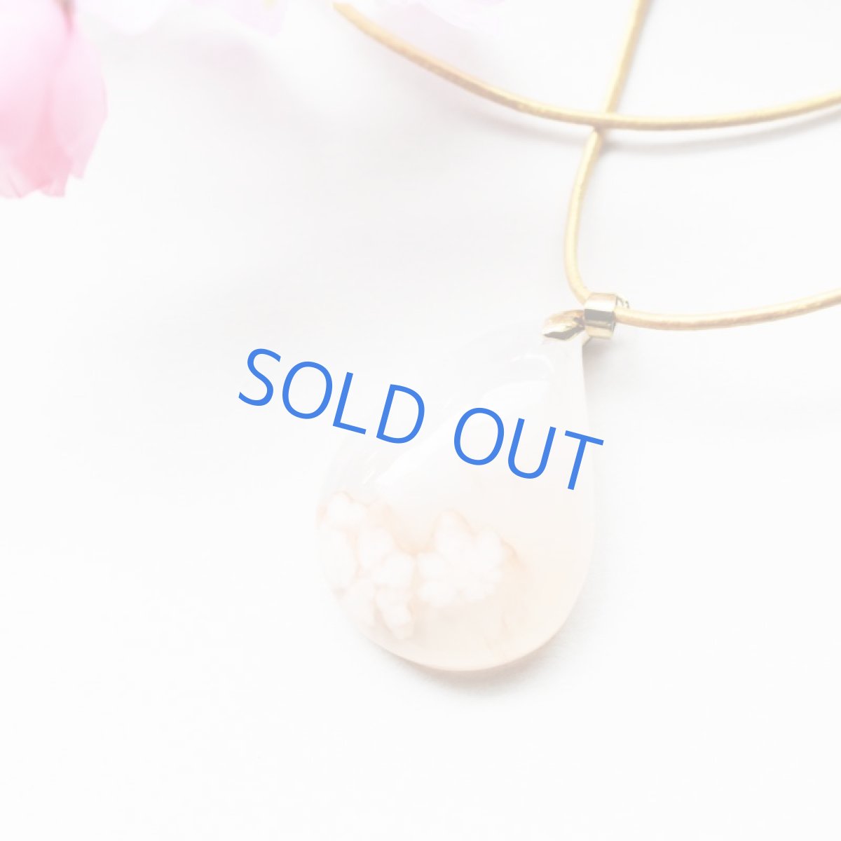 画像5: 【1点もの・A】超大粒 桜瑪瑙 (チェリーブロッサムアゲート) 革コードネックレス約80cm (5)